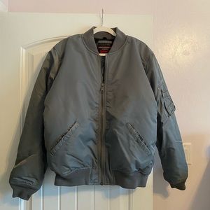 Schott gray mens bomber jacket, never worn! Size large